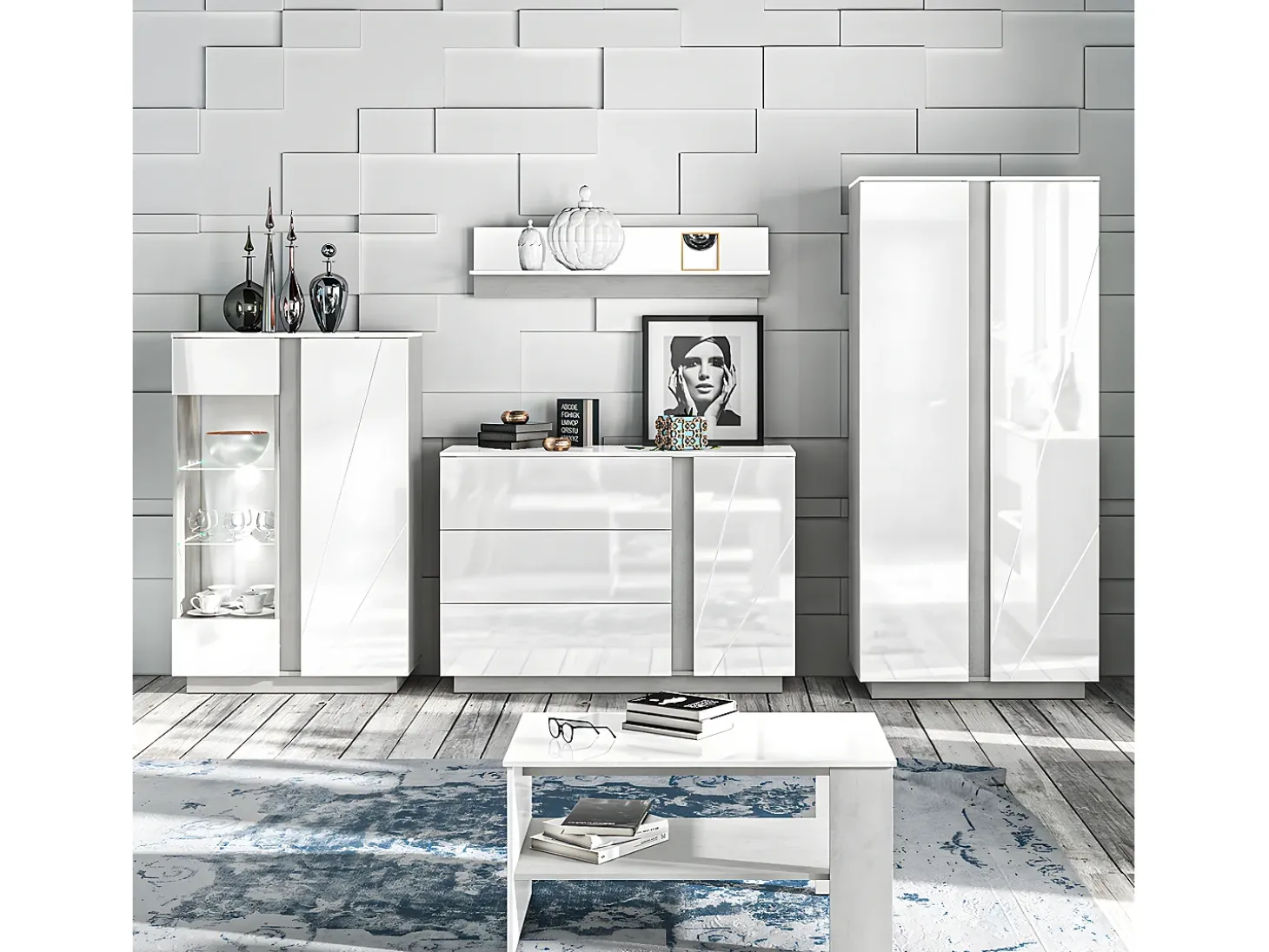 Mesa de centro Orion branco 52cm