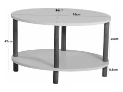 Mesa de centro oval 43 x 70 x 44 cm em mármore creme 03_0008480