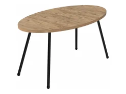 Mesa de centro oval 43 x 90 x 50 cm preto natural 03_0008506