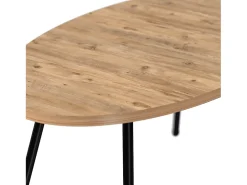 Mesa de centro oval 43 x 90 x 50 cm preto natural 03_0008506