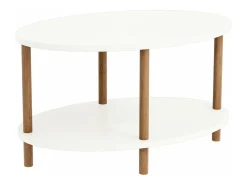 Mesa de centro oval 43 x 70 x 44 cm branca 03_0008835