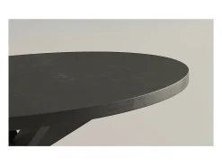 Mesa de centro oval coleção MADEIRO preta.