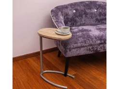 Mesa de centro oval em mármore bege