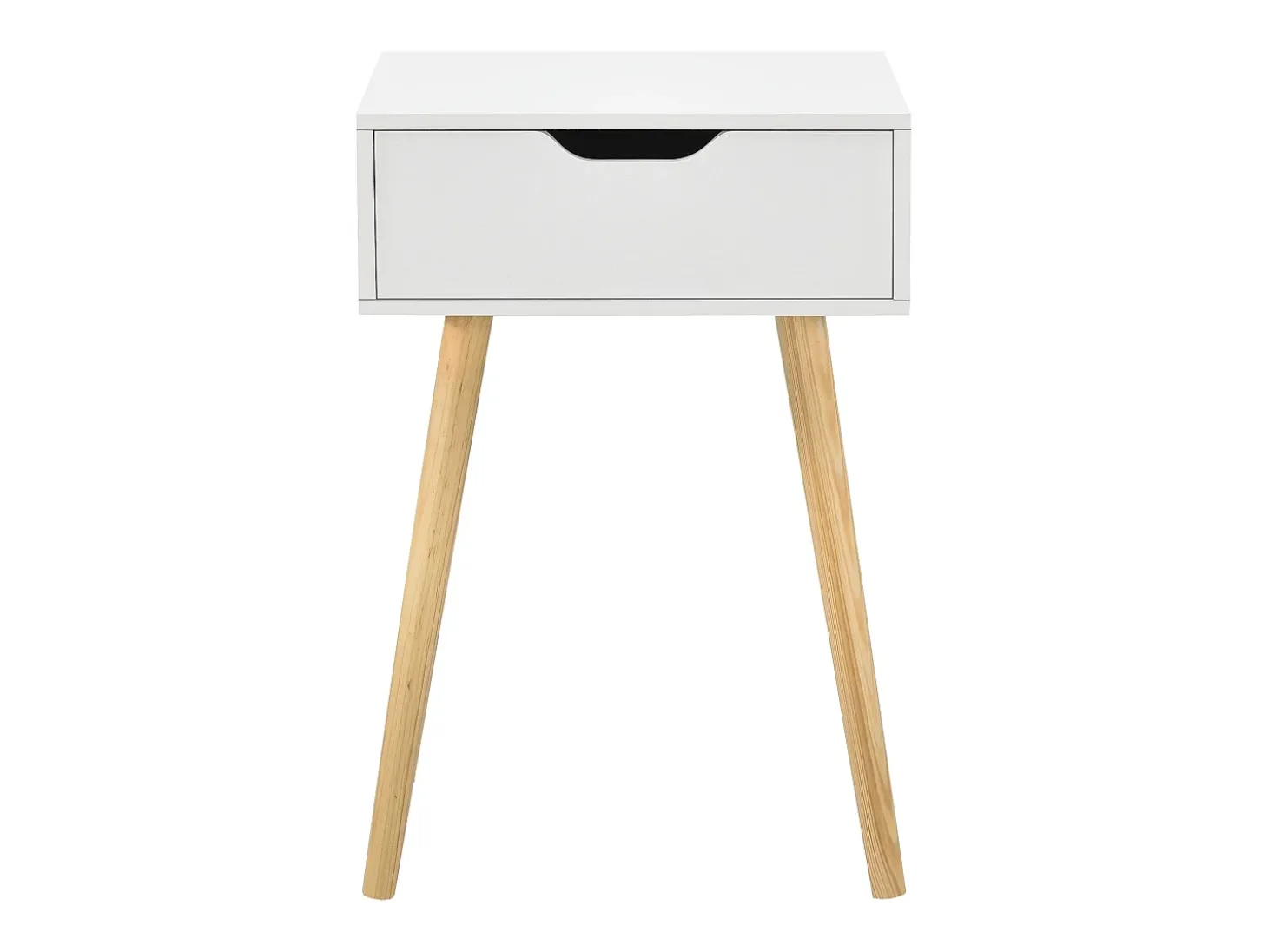 Mesa de centro para sala de estar móvel de design com gaveta PVC 60 cm branca 03_0006161