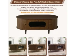 Mesa de centro para sala de estar - 100 x 50 x 36 cm - com 1 gaveta + portas de correr - MDF - marrom