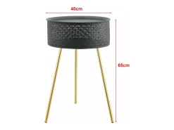 Mesa de centro preta e dourada 65 x 40 cm 03_0008439