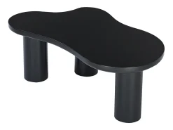 Mesa de centro preta em forma de nuvem - MDF e PVC
