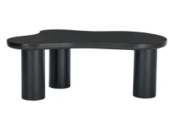 Mesa de centro preta em forma de nuvem - MDF e PVC