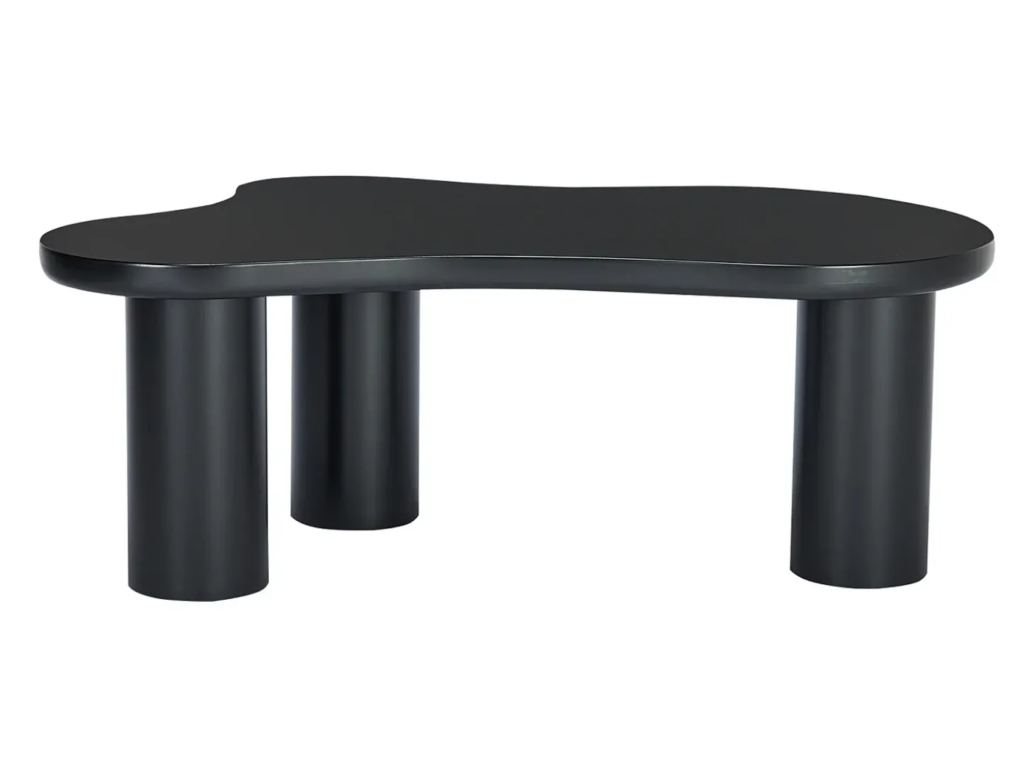 Mesa de centro preta em forma de nuvem - MDF e PVC