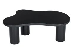 Mesa de centro preta em forma de nuvem - MDF e PVC