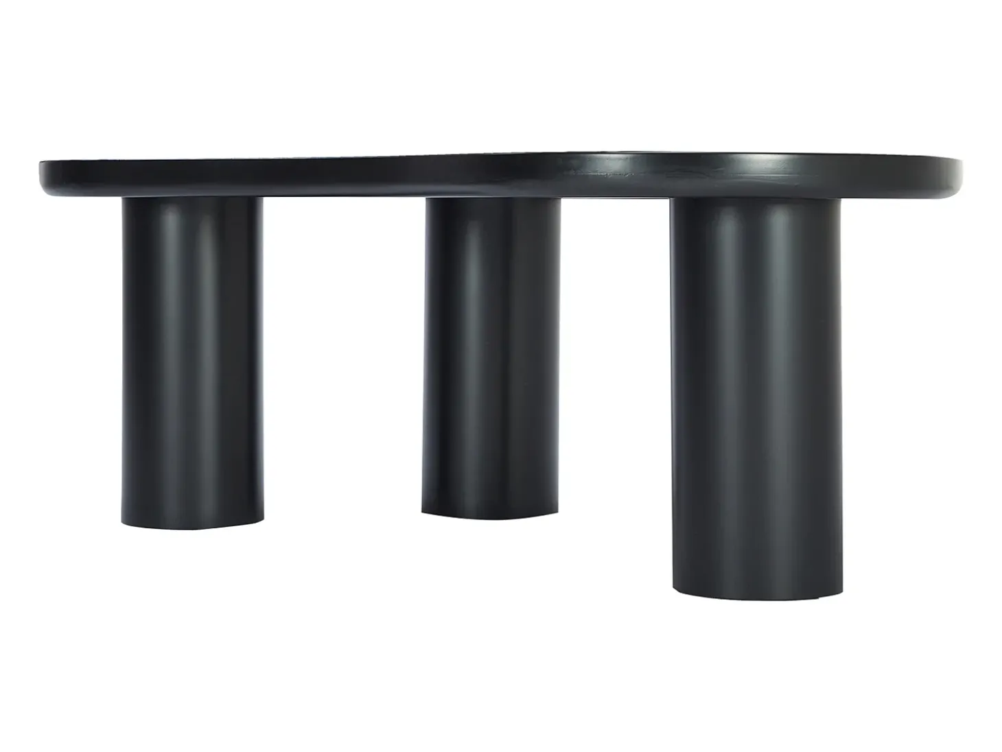 Mesa de centro preta em forma de nuvem - MDF e PVC
