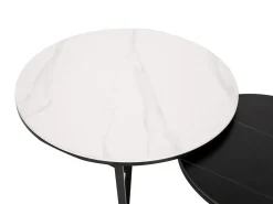 Mesa de centro preto branco modig m66 80x45x80 cm