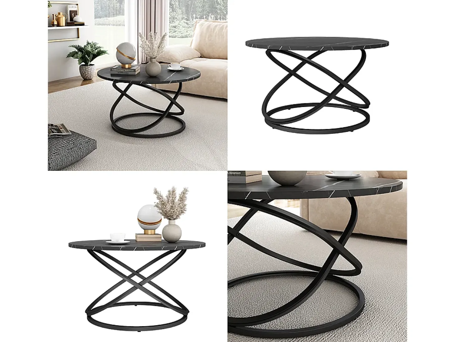 Mesa de centro preto 79.5x62x46 calgary