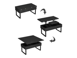 Mesa de centro preto 100x50x48.5 lifty