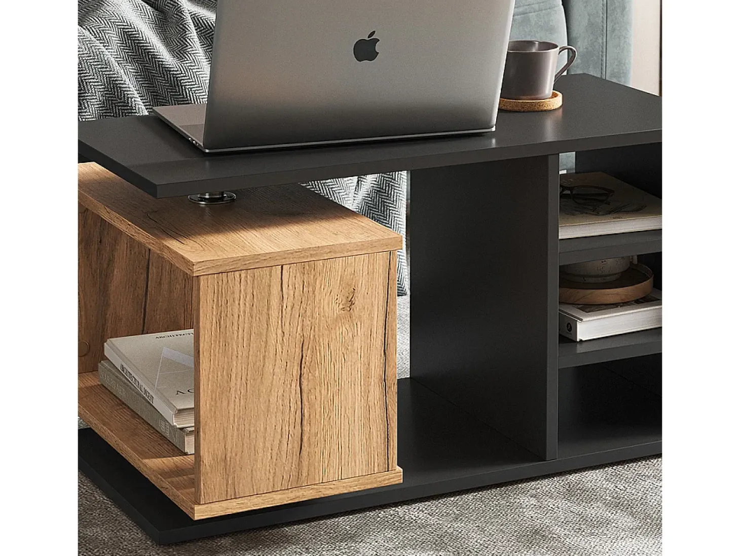 Mesa de centro preto 88x35x40 rafi
