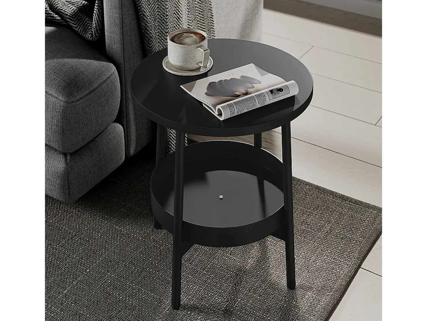 Mesa de centro preto 40x40x47.5 riono
