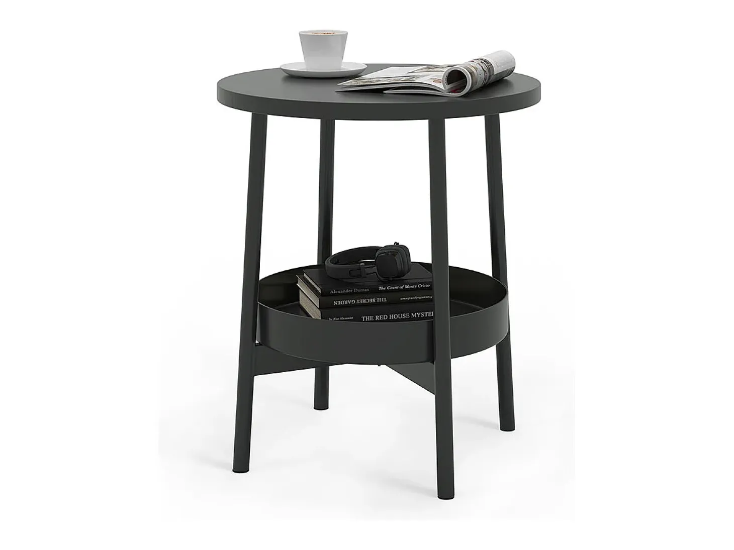 Mesa de centro preto 40x40x47.5 riono