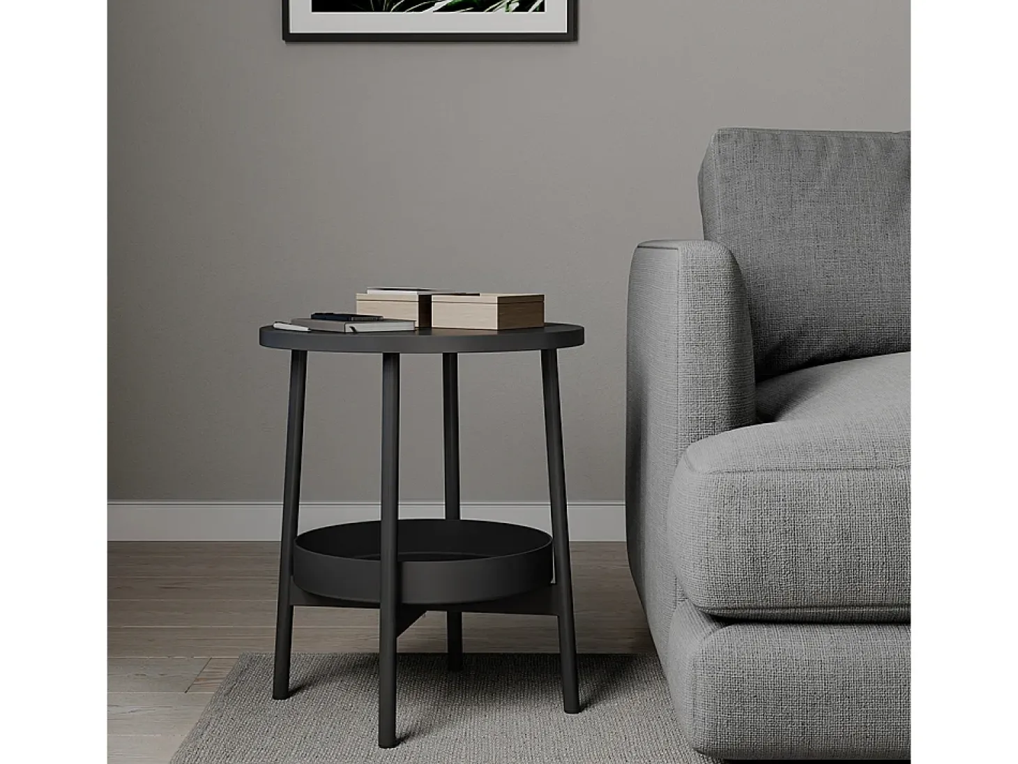 Mesa de centro preto 40x40x47.5 riono