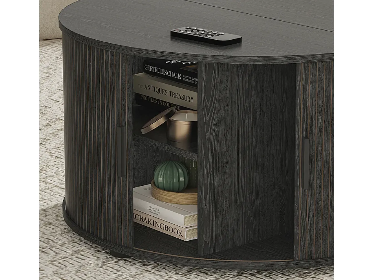 Mesa de centro preto 80x80x45 selva
