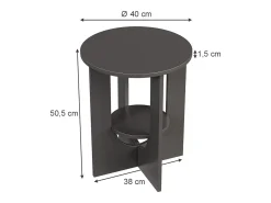 Mesa de centro preto 40x40x50.5 vareo