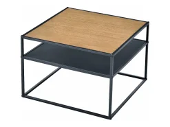 Mesa de centro quadrada 40 x 55 x 55 cm com espaço de armazenamento efeito madeira preta 03_0008431