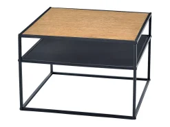 Mesa de centro quadrada 40 x 55 x 55 cm com espaço de armazenamento efeito madeira preta 03_0008431