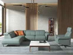 Mesa de centro quadrada em porcelana, mármore e nogueira 2042 ANGEL CERDA