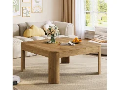 Mesa de Centro Quadrada, Mesa Simples de 100cm para Sala de Estar
