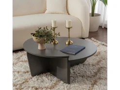 Mesa de centro redonda antracite 90cm modular VARI