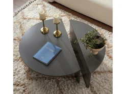 Mesa de centro redonda antracite 90cm modular VARI