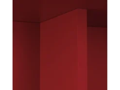 Mesa de centro redonda com tampo laminado de 3 cm vermelho Llama 100 cm