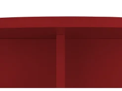 Mesa de centro redonda com tampo laminado de 3 cm vermelho Llama 100 cm