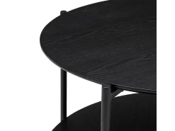Mesa de Centro Redonda Kemi Preta 52x63 cm