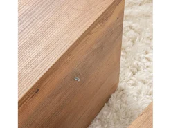Mesa de centro redonda modular em pinho atlântico 90cm