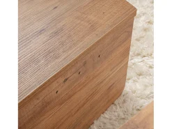 Mesa de centro redonda modular em pinho atlântico 90cm