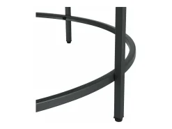 Mesa de centro redonda para sala de estar tampo de vidro pés de aço 84 cm preta 03_0006180