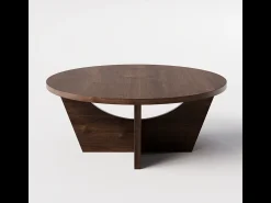 Mesa de centro redonda TORI Ø90 cm Carvalho Chocolate