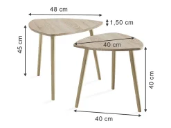 Mesa de centro sonoma 48x48x45 twino