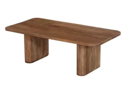 Mesa de centro TALVORA – Madeira de mangueira maciça – Mesa de centro retangular 120x60 cm – Design rústico e natural