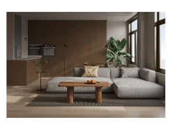 Mesa de centro TALVORA – Madeira de mangueira maciça – Mesa de centro retangular 120x60 cm – Design rústico e natural