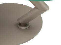 Mesa de centro tampos giratórios cerâmica e vidro temperado efeito mármore branco - ELDOVA
