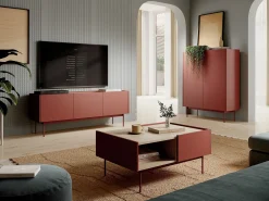 Mesa de centro, Tijolo, TOP: Carvalho Linea, 97 x 45 x 65 cm