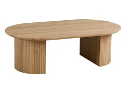 Mesa de Centro VAGOS – Cor carvalho natural – Mesa de centro retangular 120x70 cm – MDF – Design moderno e acolhedor