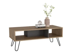 Mesa de centro Vegas com pernas de garfo, 40 cm X 101.1 cm X 45 cm, Multicolor