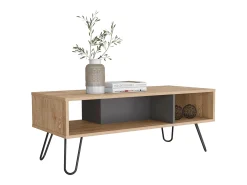Mesa de centro Vegas com pernas de garfo, 40 cm X 101.1 cm X 45 cm, Multicolor