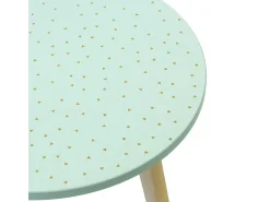 Mesa de centro verde Chic com desenho de triângulo
