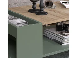 Mesa de centro verde 100x55x42 wido