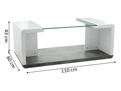 Mesa de Centro Vita, Branco 110x60cm