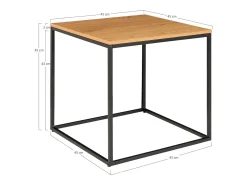 Mesa de Centro Vita, Castanho, 45x45x45 cm, Kendra Home