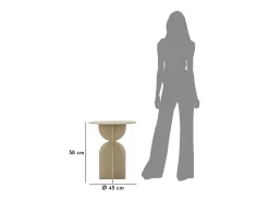Mesa de Centro VKH800, Bege, 45x45x58 cm, Kendra Home